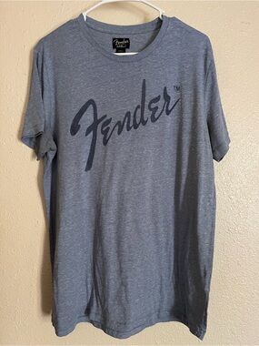 Fender Men's Heather Blue Logo T-Shirt